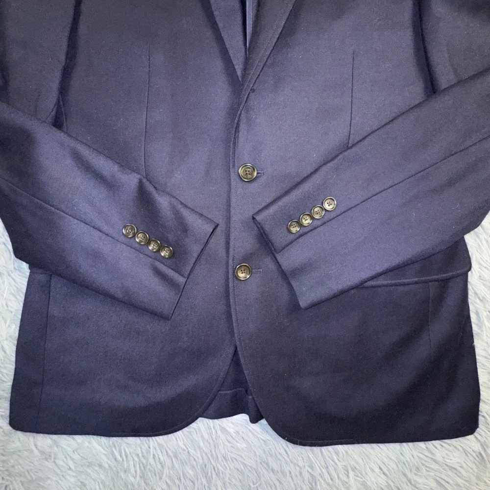 J Crew Blazer Men's 38R Ludlow Slim Fit American Woolen Navy Unstructured Jacket